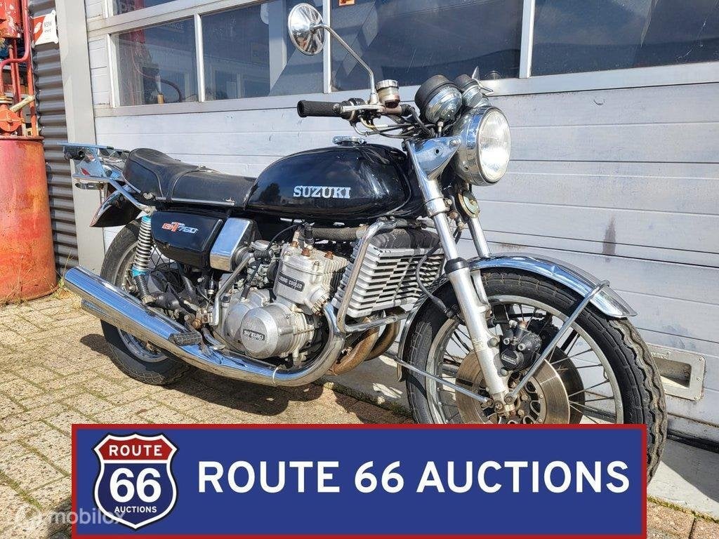 Suzuki GT750 | 1975 | Route 66 Auctions, Motoren, Gebruikt, Overig, Handgeschakeld