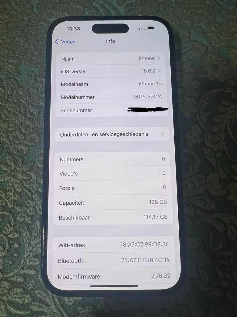 Te koop: iPhone 15 128GB Zwart, Telecommunicatie, Mobiele telefoons | Apple iPhone, Zo goed als nieuw, 128 GB, Zonder abonnement