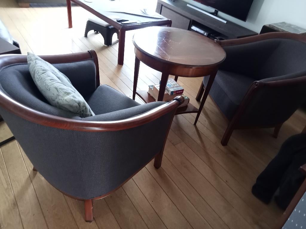 fauteuils en tafeltje, Enlèvement, Comme neuf, Tissus