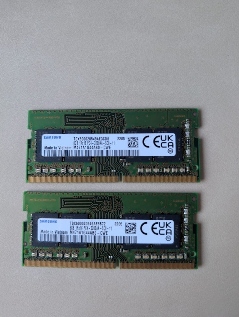 Samsung laptop RAM 16 GB (2x8 GB) DDR4 3200 MHz SO-DIMM, Informatique & Logiciels, DDR4, Comme neuf, Enlèvement, Laptop