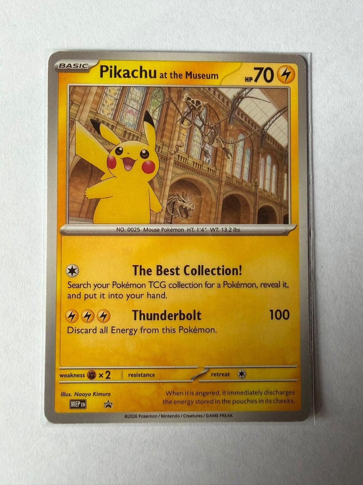 Te koop Pokémon Pikachu at the Museum - 30th promokaart, Ophalen of Verzenden, Nieuw, Losse kaart