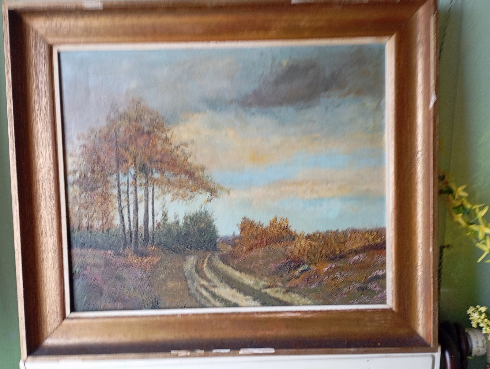 Oud Olieverf schilderij.. Gesigneerd P.Bollens, Ophalen, Gesigneerd, Olieverf, Landschap