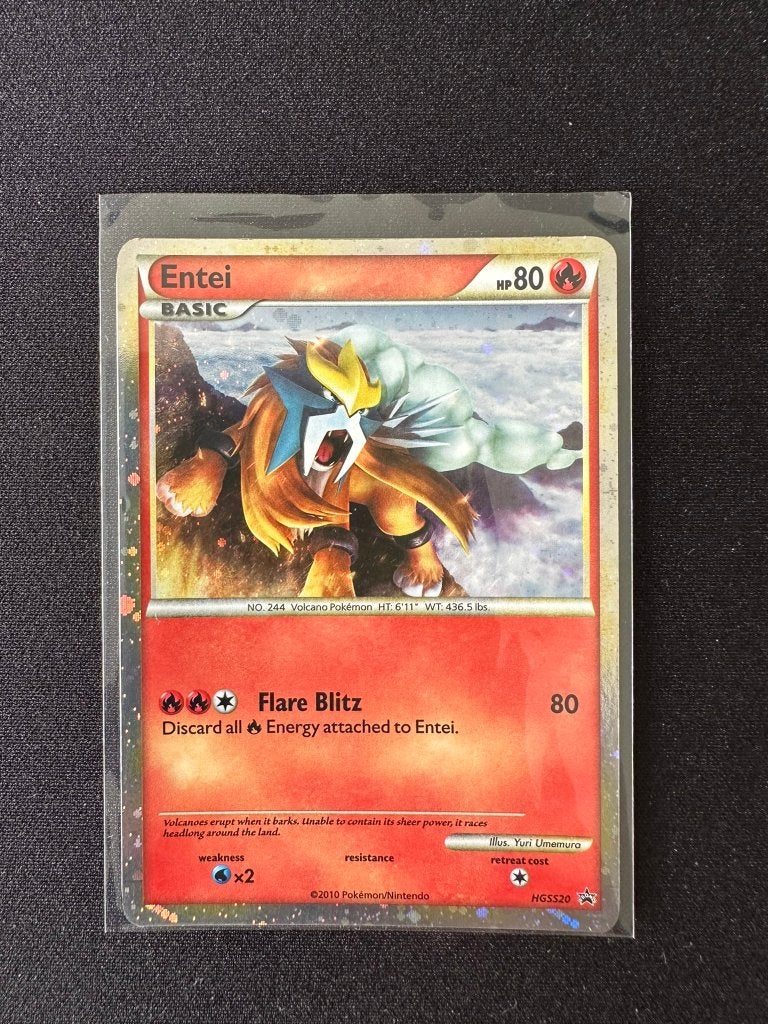 Entei holo heartgold soulsilver promo, Ophalen of Verzenden, Zo goed als nieuw, Losse kaart