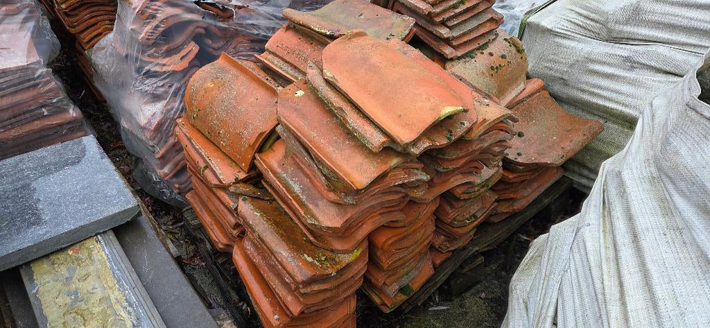 Boomse dakpannen, Doe-het-zelf en Bouw, Ophalen, Gebruikt, Steen of Klei, 15 m² of meer