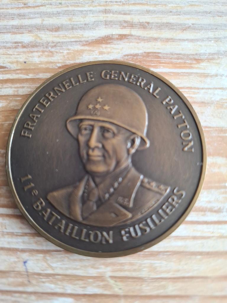 Médaille en bronze Général Patton, Postzegels en Munten, Penningen en Medailles, Ophalen, Brons