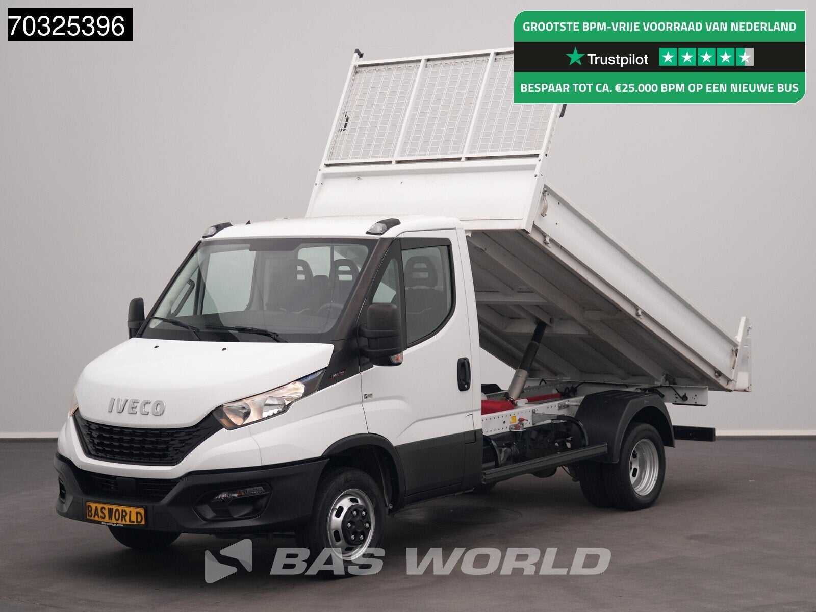 Iveco Daily 35C16 3.0L Kipper Dubbellucht Trekhaak Navi Airc, Stof, Gebruikt, Euro 6, 4 cilinders