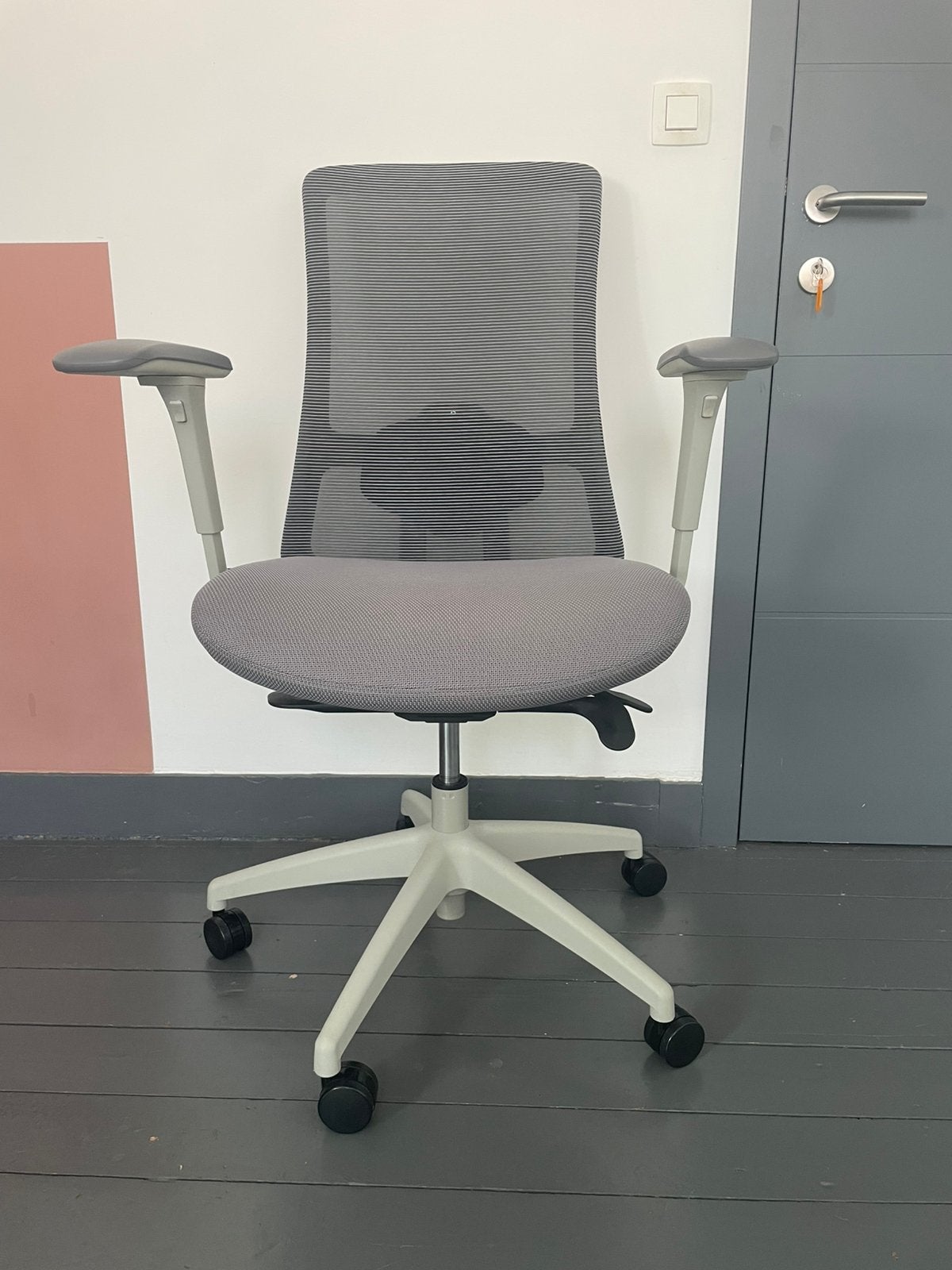 Chaise de bureau, fauteuil, Gris, Chaise de bureau de gaming, Comme neuf, Enlèvement