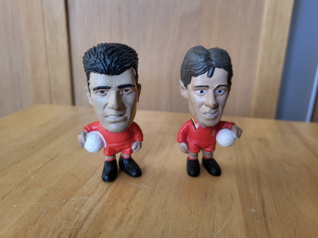 Lot 2 figurines joueurs de foot Diables Rouges, Collections, Enlèvement, Humain