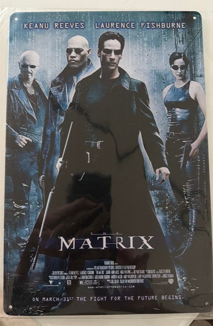 Panneau en métal The Matrix - rétro vintage man cave, Enlèvement ou Envoi, Neuf, Panneau publicitaire