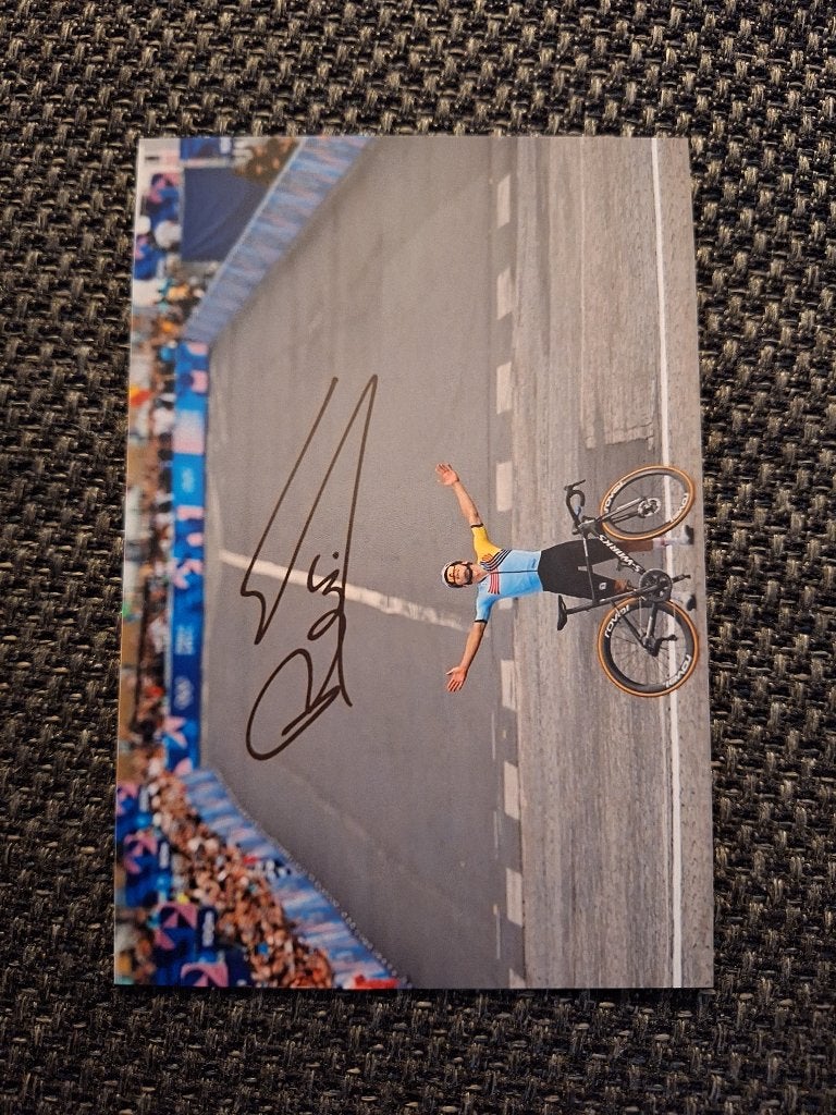 Remco Evenepoel Tour France # Foto met handtekening (print), Verzenden, Nieuw, Overige typen