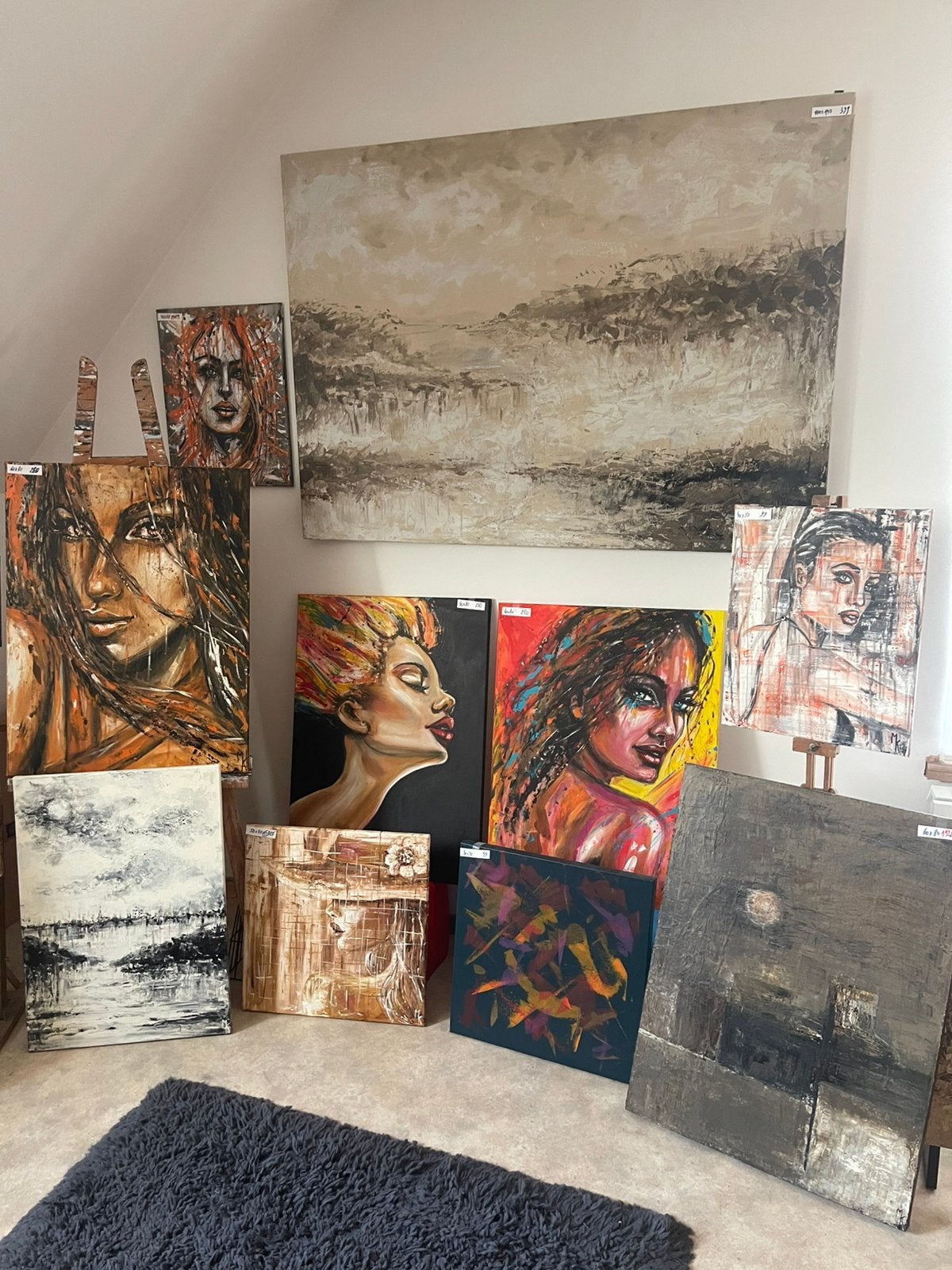 Moderne en originele schilderijen Mk Art, Ophalen