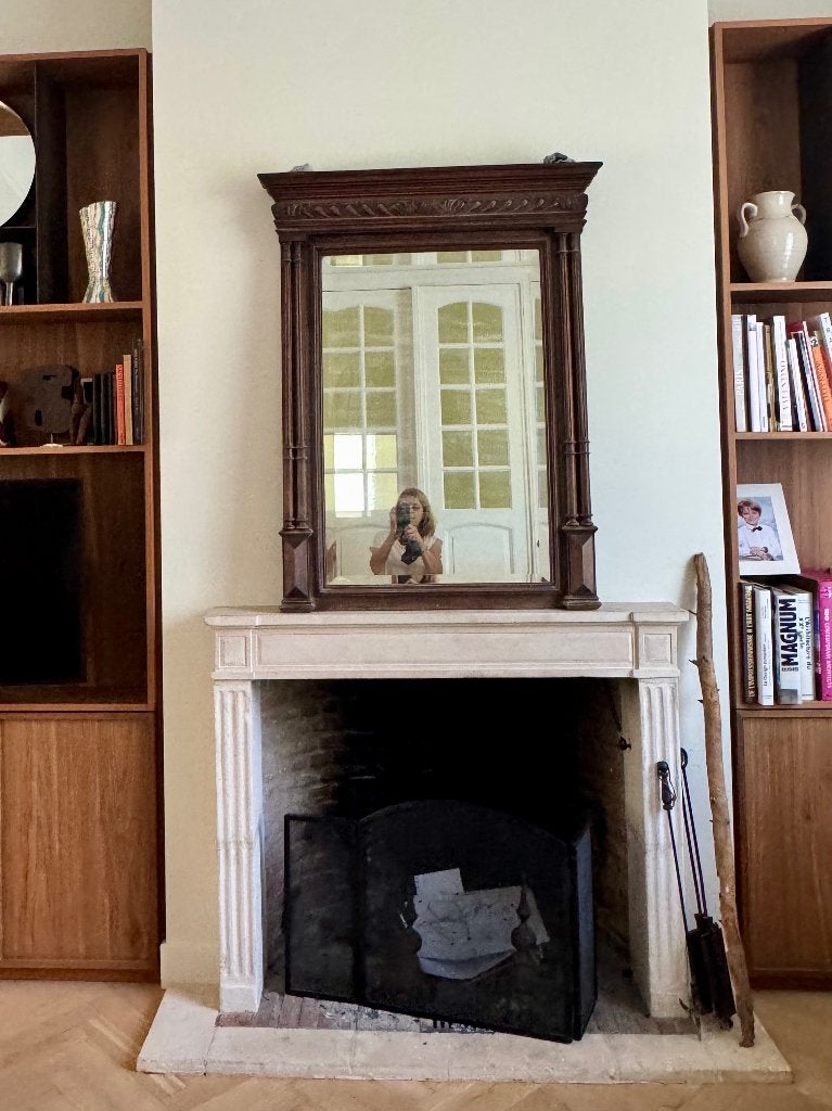 Miroir trumeau ancien français  116x91, Antiquités & Art, Enlèvement, 50 à 100 cm, 100 à 150 cm