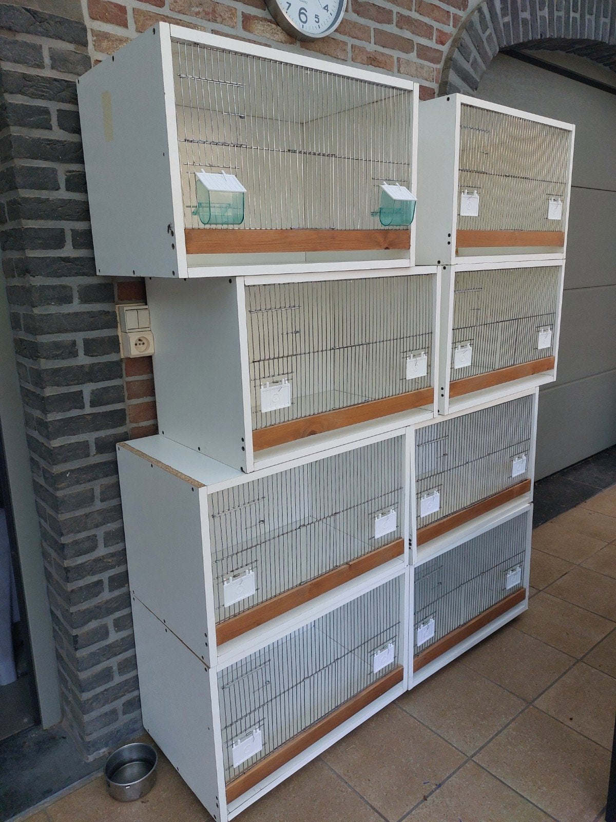 8 vogelkooien- zeer goede staat, Animaux & Accessoires, Oiseaux | Cages & Volières, Enlèvement, Comme neuf, Cage d'élevage
