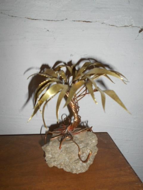 Vintage palmboom sculptuur - D'Haeseleer, Antiek en Kunst, Ophalen of Verzenden