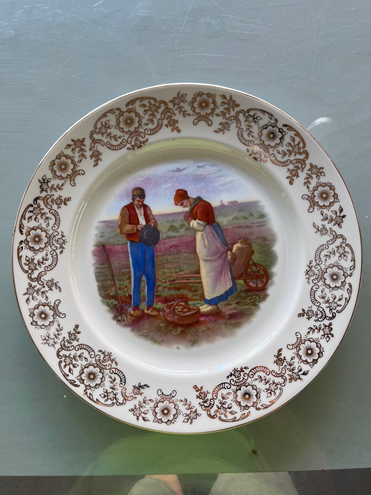 Prachtig Vintage Sierbord Zeh Scherzer.Het Angelus’ Millet, Antiek en Kunst, Ophalen