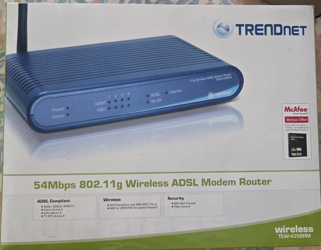 Modem Routeur WiFi TRENDNET TEW-435BRM - Complet en boîte, Computers en Software, Routers en Modems, Router