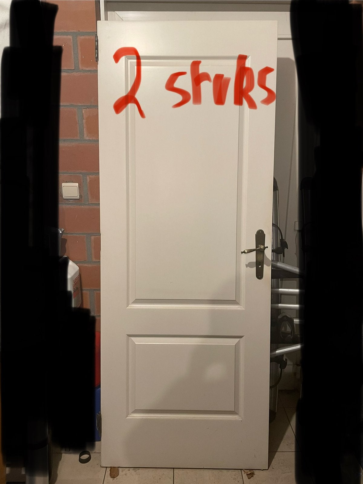 2 portes blanches 78 x 201,5 cm avec poignées de porte, Enlèvement, Moins de 80 cm, Bois, 200 à 215 cm