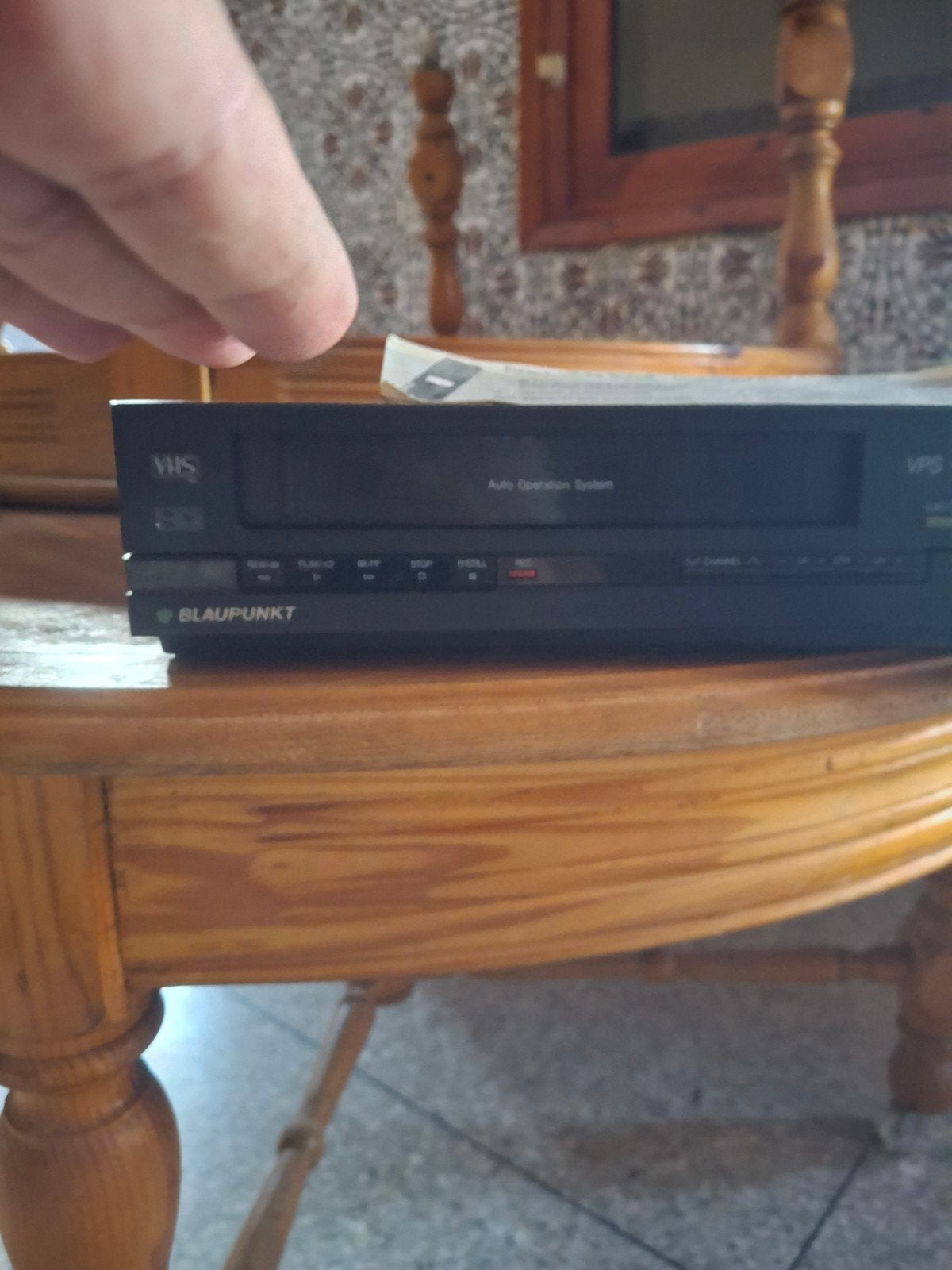 video recorder blauwpunkt, Enlèvement
