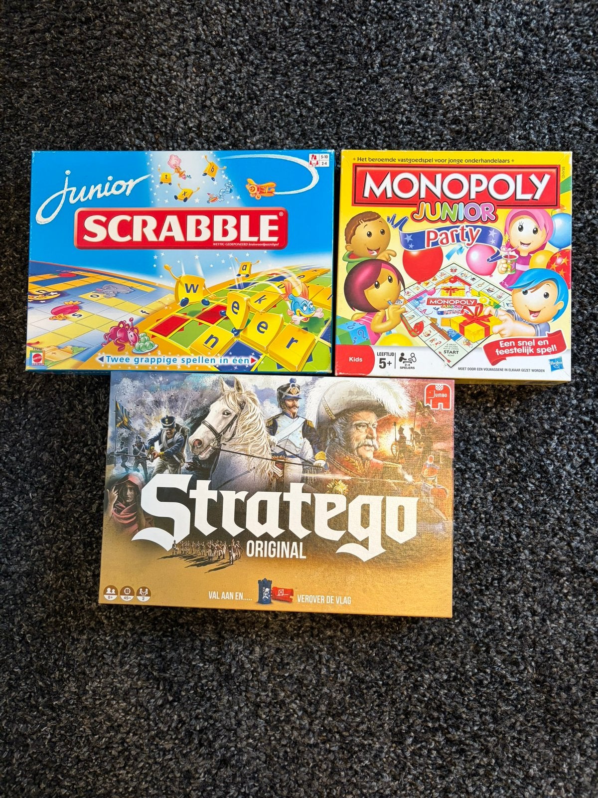 Monopoly,scrabble,stratego, Ophalen, Zo goed als nieuw