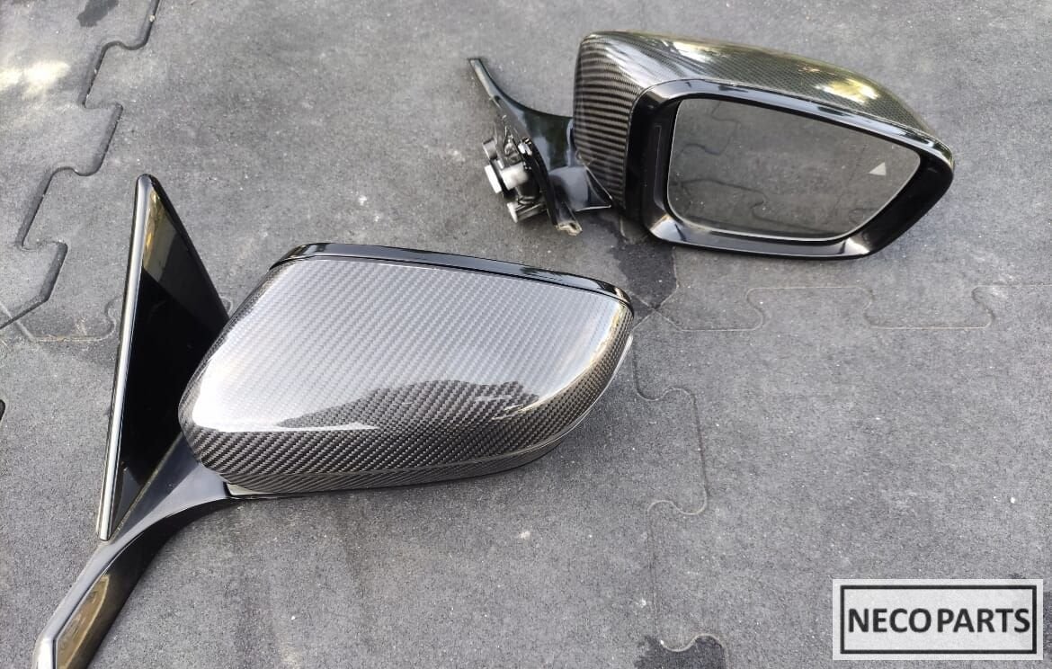 BMW 8 SERIE G14 G15 9 PIN CARBON SPIEGEL BUITENSPIEGEL O.A!!, Gebruikt, -, Ophalen of Verzenden, Achter