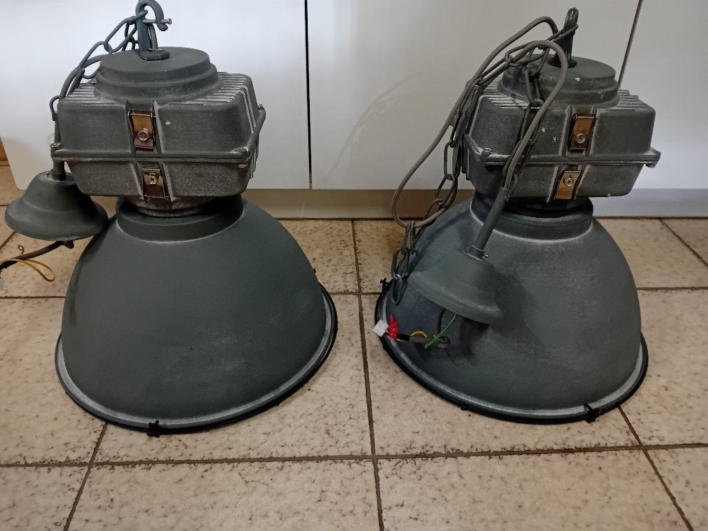 Industriele hanglampen van Brillant, Ophalen, Gebruikt, Metaal