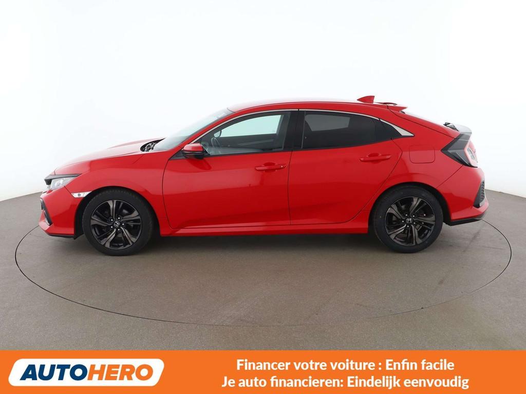Honda Civic 1.0 VTEC Elegance (année de construction 2018), Autos, Rouge, Achat, Euro 6, Noir