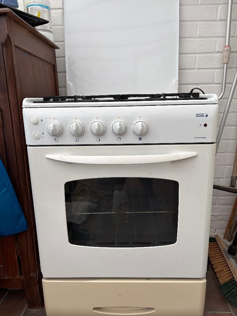 gasfornuis met oven, Ophalen, Gebruikt, Wit