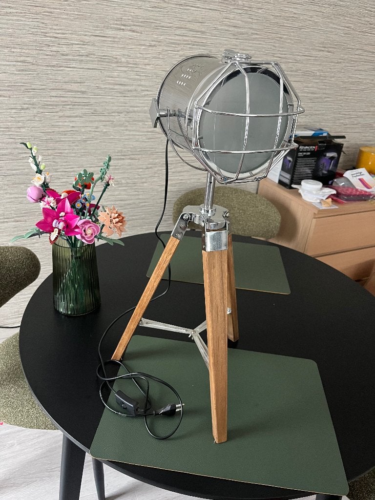 Lampe avec pieds, Maison & Meubles, Enlèvement ou Envoi, Argenté, Comme neuf, Autres marques