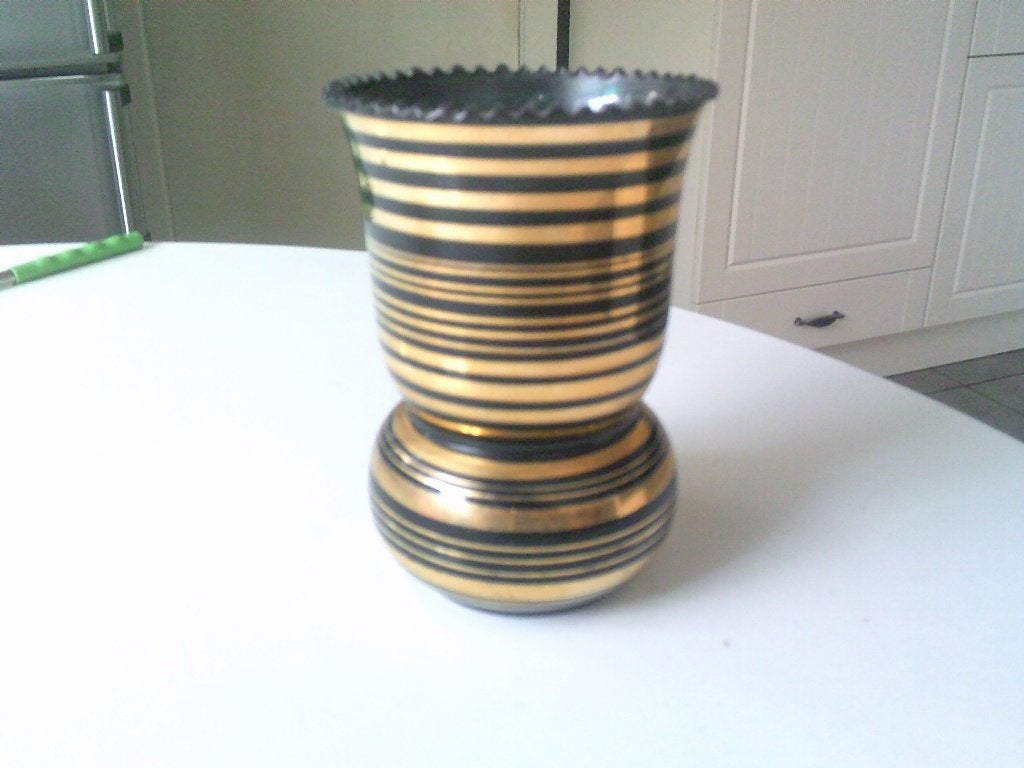 art deco vaas in booms glas, Enlèvement