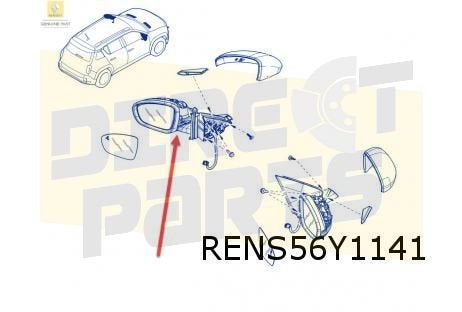 Renault R4 (6/25-) Spiegel Links (elb. / verwarmd / el. inkl, Autos : Pièces & Accessoires, Neuf, -, Renault, -