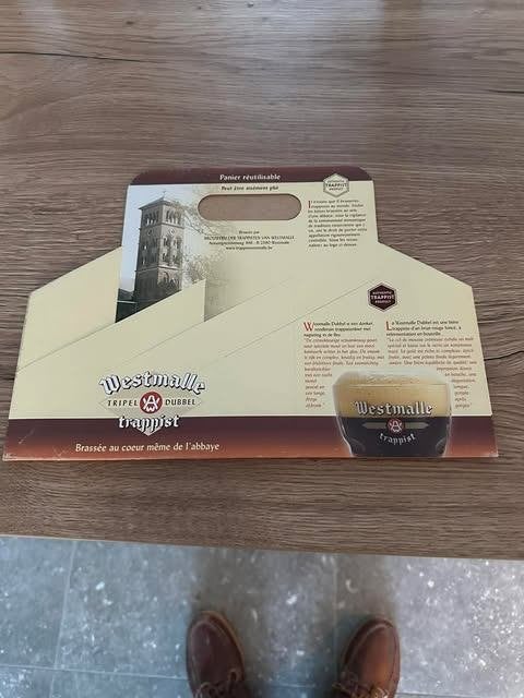 porte-bouteille en carton trappist Westmalle, Enlèvement, Neuf, Autres types, Autres marques