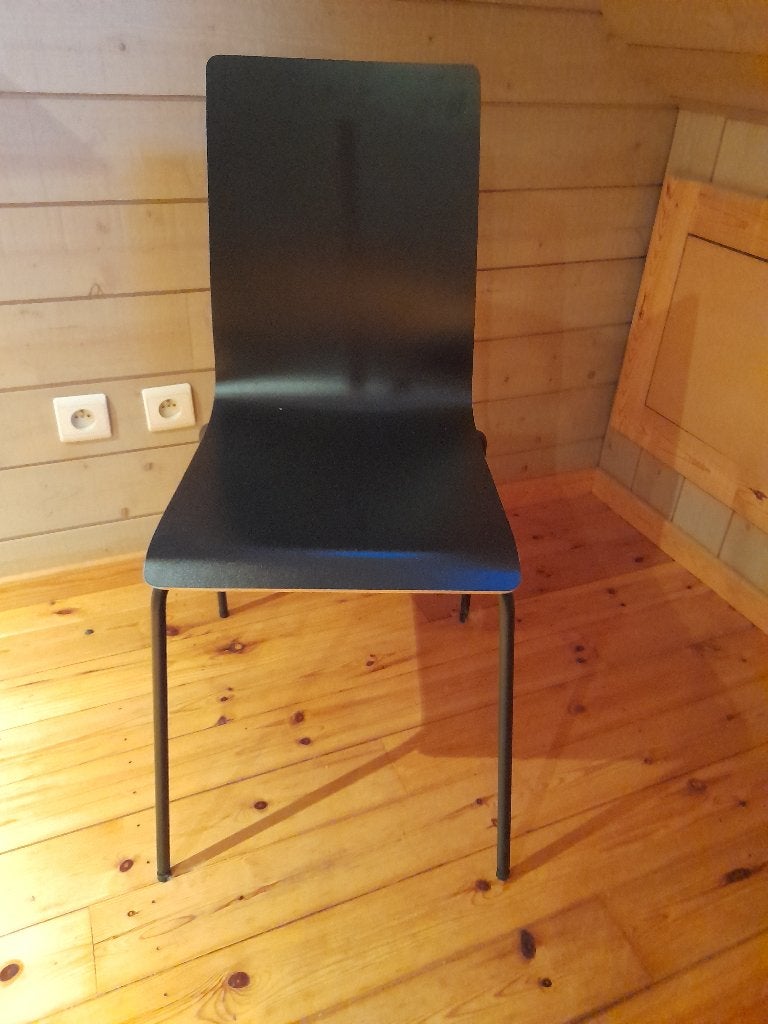 4 zwarte eetkamerstoelen van Ikea, Ophalen, Zwart, Zo goed als nieuw, Vier
