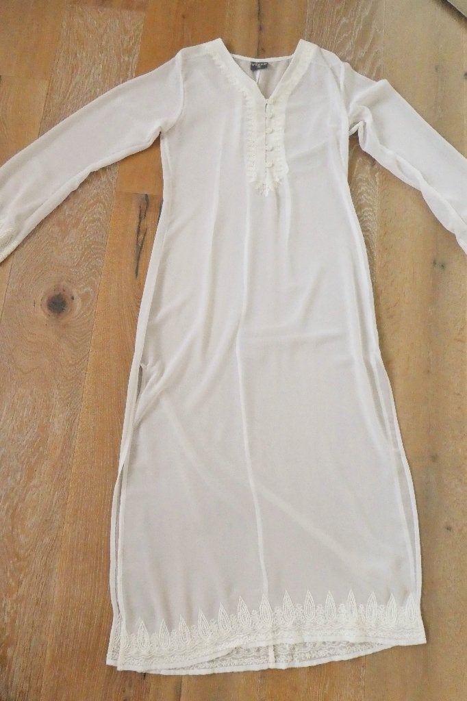 Jolie Robe de Plage Blanche très légère T.38, Enlèvement, Neuf, Taille 38/40 (M)