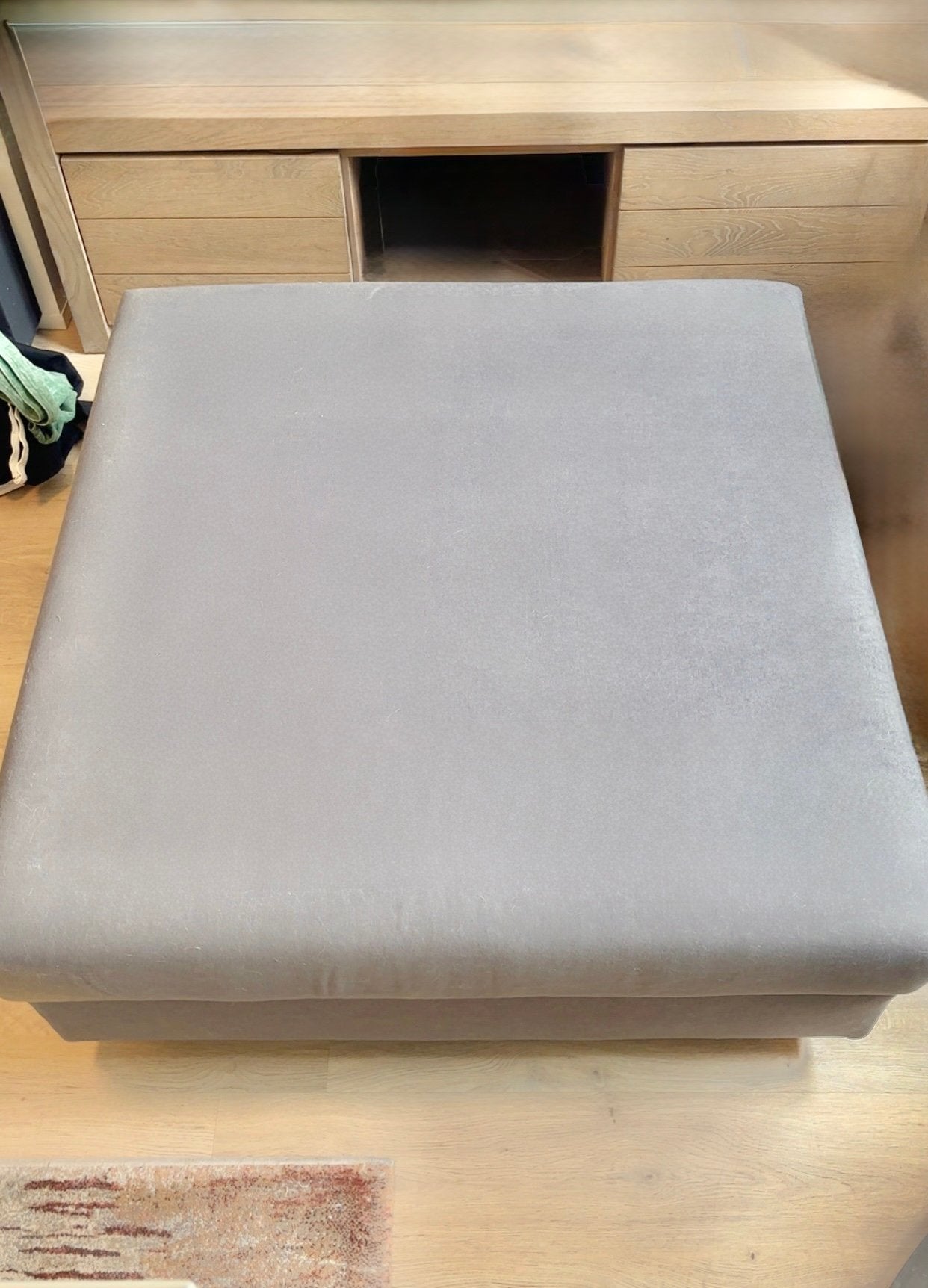 Stoffen poef, Huis en Inrichting, Ophalen, Gebruikt, Vierkant, 100 tot 125 cm