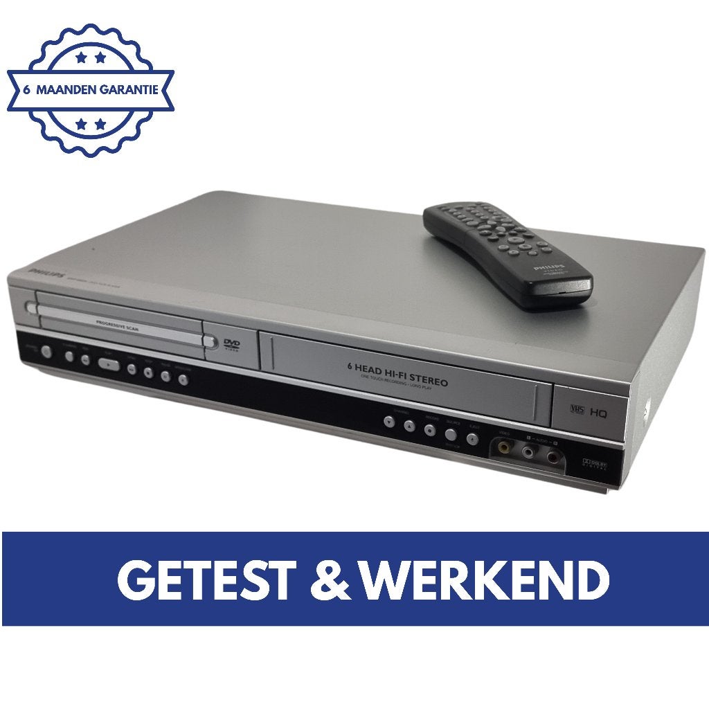 Philips DVP3055V | DVD Speler | Videorecorder | VHS Recorder, Verzenden, Gebruikt, VHS-speler of -recorder