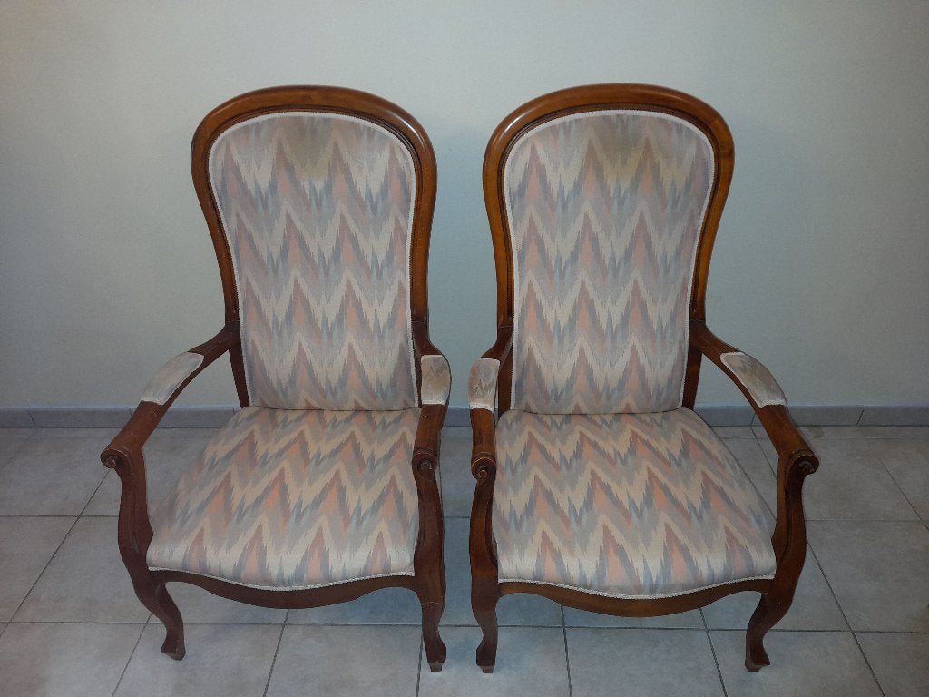 UNE PAIRE DE BEAUX FAUTEUILS DE SALON, Enlèvement, Utilisé