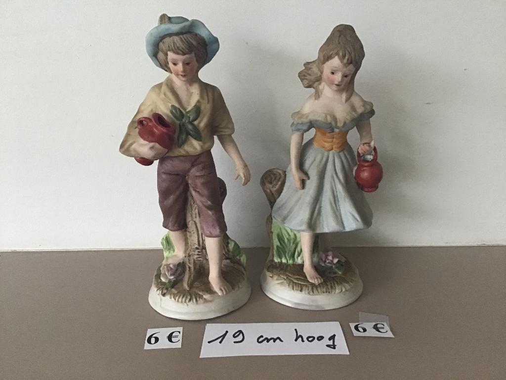 20 tal antieke postuurtjes in porselein, Antiek en Kunst, Ophalen of Verzenden