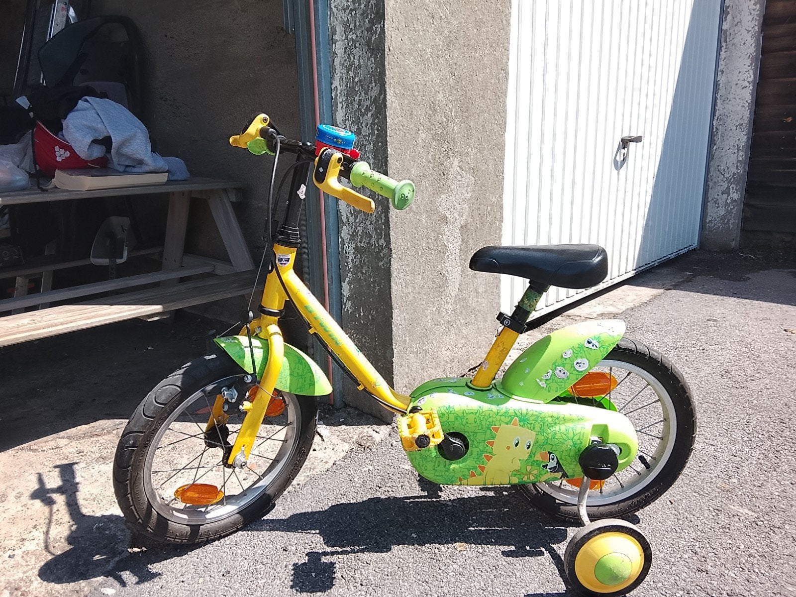 Kinderfiets 14 inch, Ophalen, Zijwieltjes