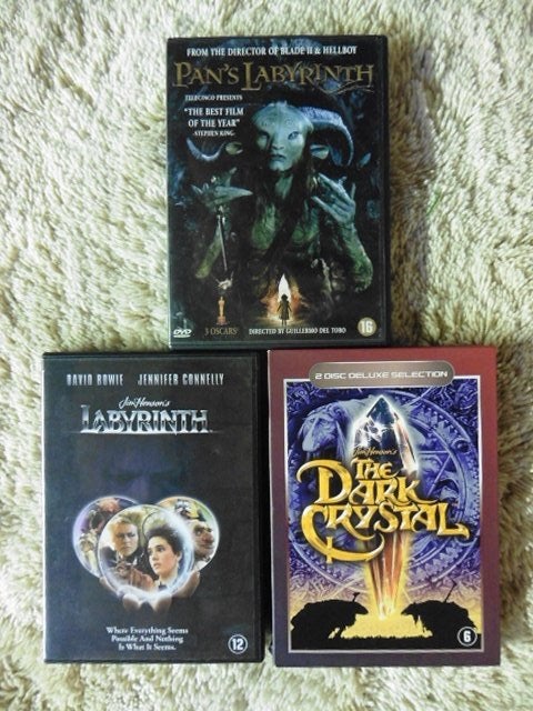 Labyrinth + Dark Crystal + Pan's Labyrinth dvd Pakket, Cd's en Dvd's, Engels, Nederlands, Fantasy, Ophalen of Verzenden