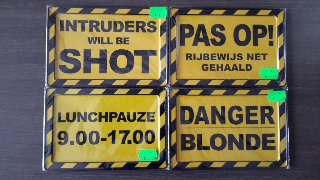 Lot / partij metalen bordjes ( NIEUW ), Ophalen of Verzenden, Nieuw