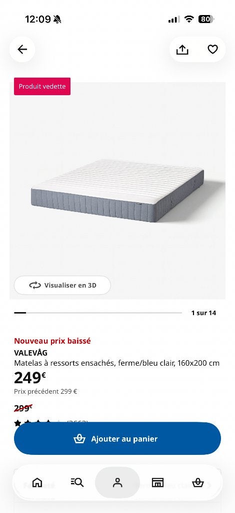 Matelas, Enlèvement, Comme neuf, Matelas