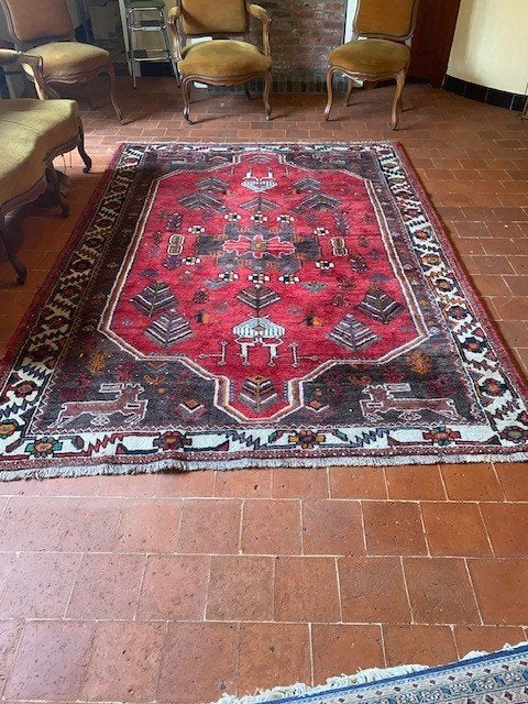 Handgeknoopt oosters tapijt met certificaat, Ophalen, 200 cm of meer, Blauw, Zo goed als nieuw
