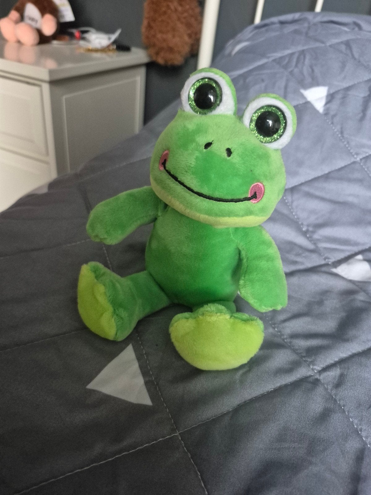 kikker knuffeltje goede staat, Enfants & Bébés, Jouets | Peluches, Enlèvement ou Envoi, Grenouille