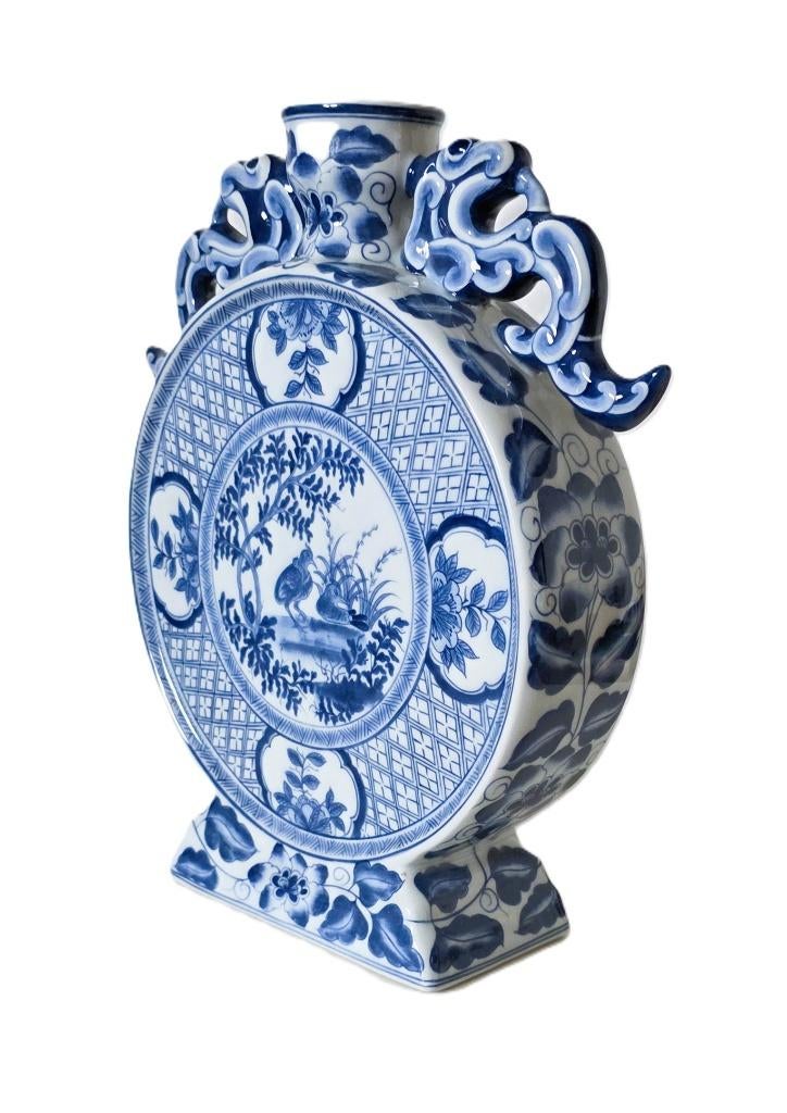 Grand vase cylindrique chinois en porcelaine., Enlèvement ou Envoi, Comme neuf, Poterie ou Porcelaine, Moins de 50 cm