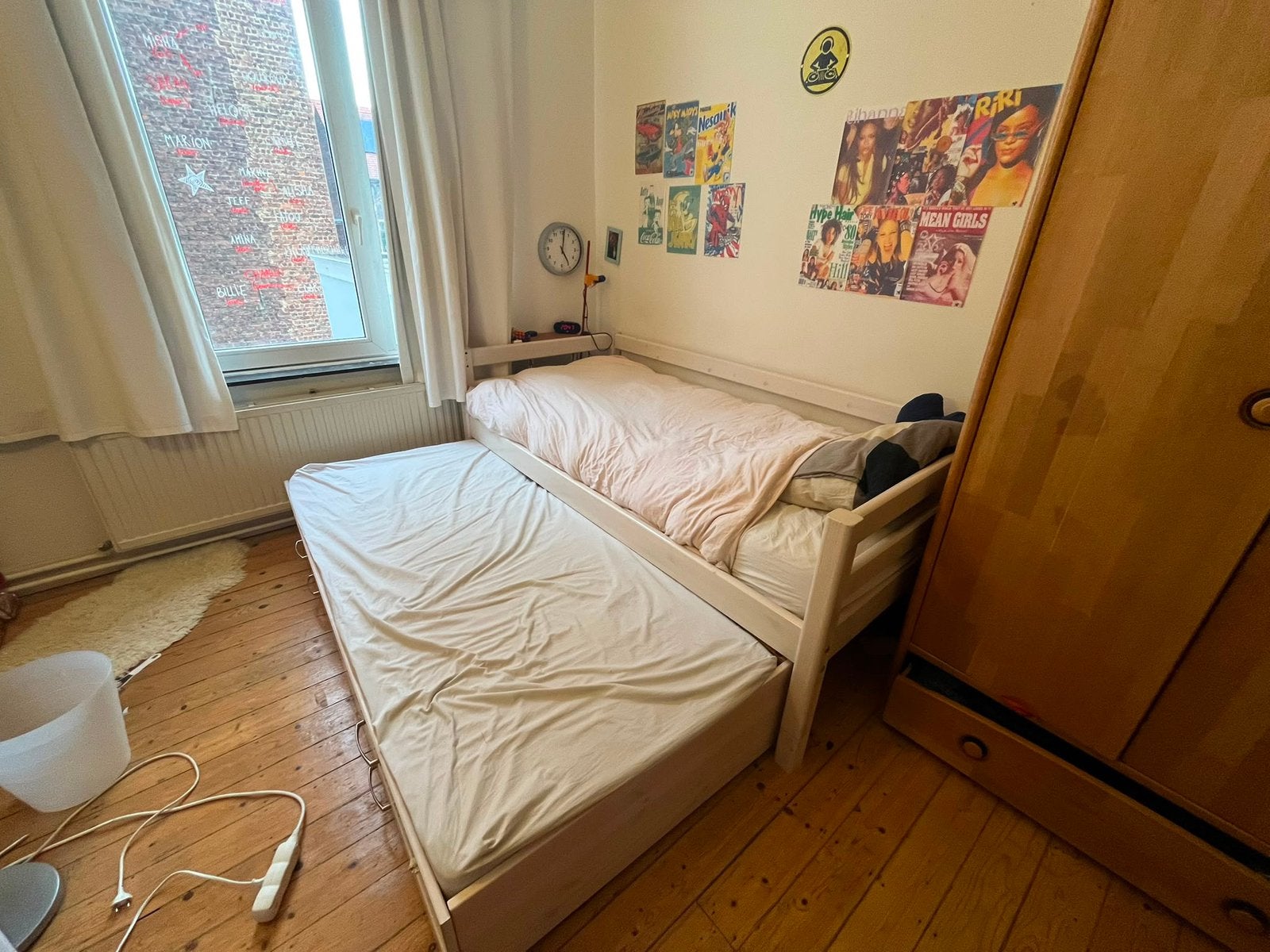 Flexa Lit avec lit gigogne et 2 tiroirs / 90 x 200 cm -, 90 cm, Enlèvement, Utilisé, 200 cm