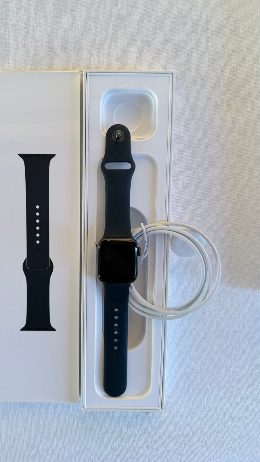 Apple Watch SE 40mm SG Alu Midnight GPS compleet als nieuw., Enlèvement, Comme neuf