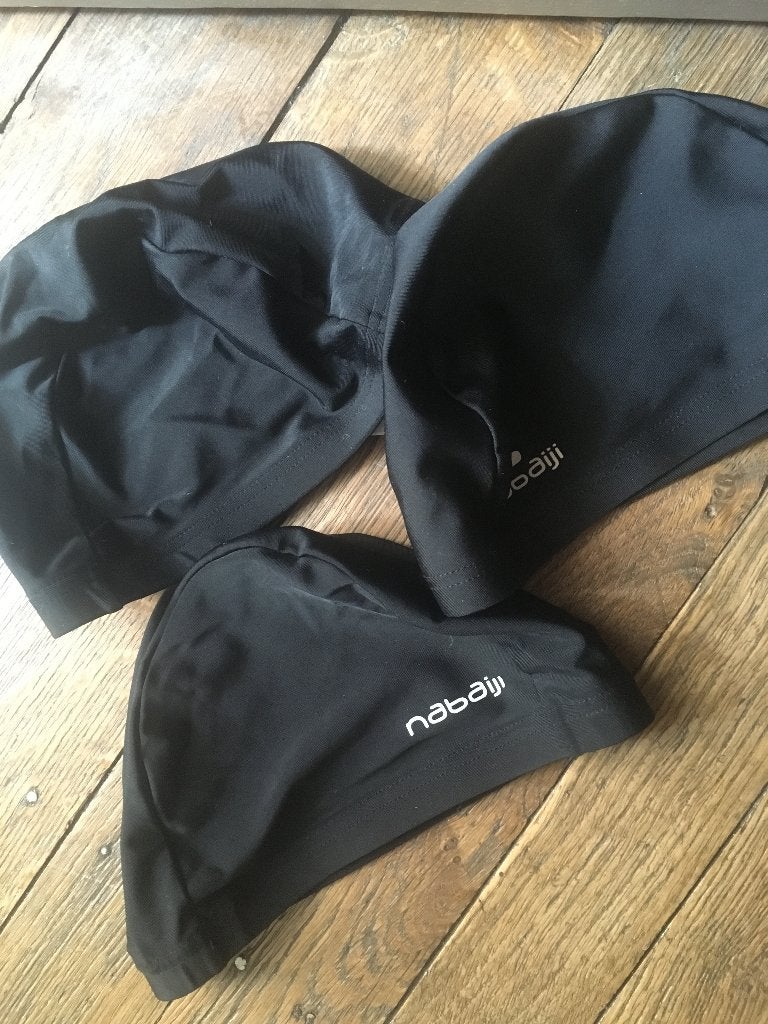 Bonnet de natation en tissu pour enfant, Garçon ou Fille, Accessoire de natation, Decathlon, Utilisé