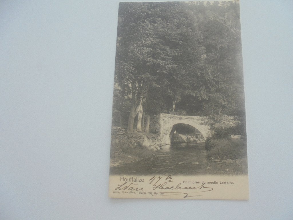 houffalize-pont prés du moulin lemaire, Verzamelen, Ophalen of Verzenden, Voor 1920, Ongelopen, Luxemburg