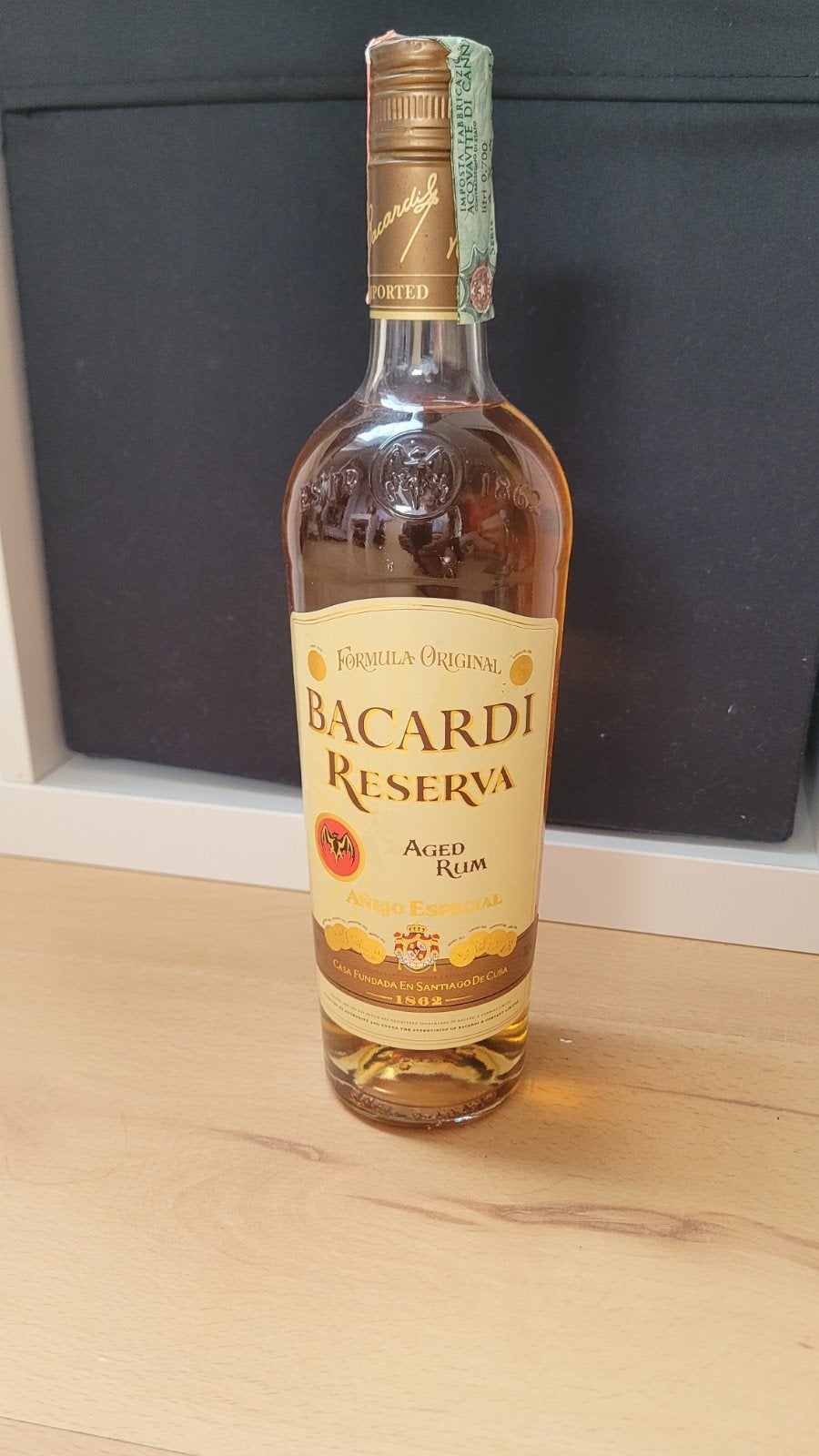 Bacardi Reserva aged rum fles verzamelaar, Ophalen of Verzenden, Vol
