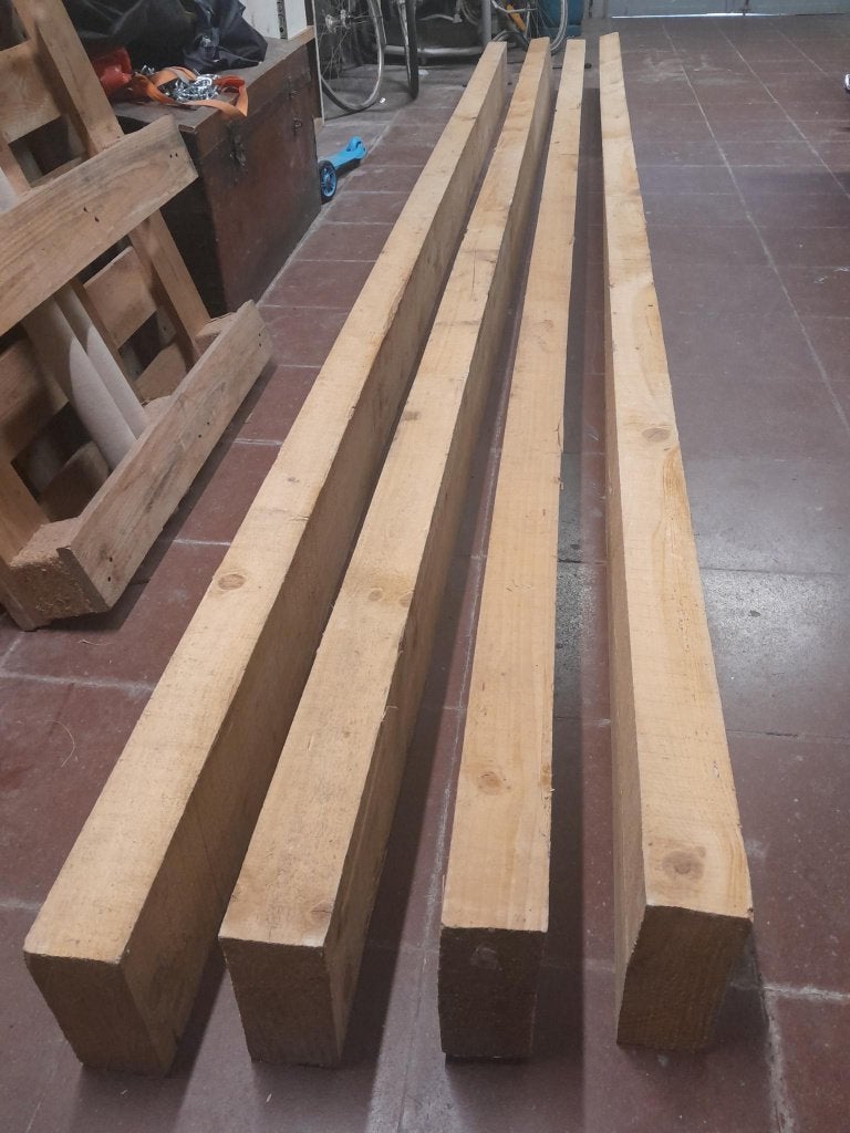 Poutres 4m, 50 mm ou plus, 300 cm ou plus, Comme neuf, Autres essences de bois